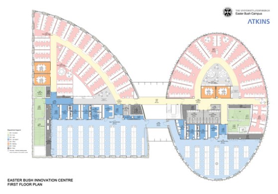 First Floor Plan of the Roslin Innovation Centre