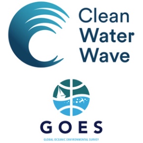 Clean Water Wave and GOES logo - tenant company at Roslin Innovation Centre