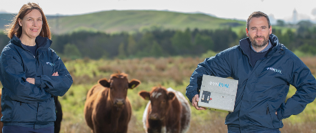 Dyneval team with their innovative agri production technology for dairy cattle