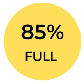 Roslin Innovation Centre 85% full graphic circle