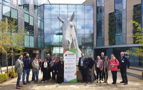 A3 Scotland 2022 pre-conference tour group at Easter Bush Campus - credit A3 Scotland