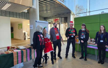 Roslin Innovation Centre festive gathering in atrium