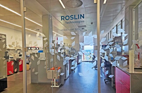 Looking in to the lab space of Roslin Technologies at Roslin Innovation Centre