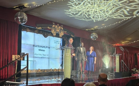 Aliyu Dala and Raygonal - winner of the Converge 2025  Blue economy award