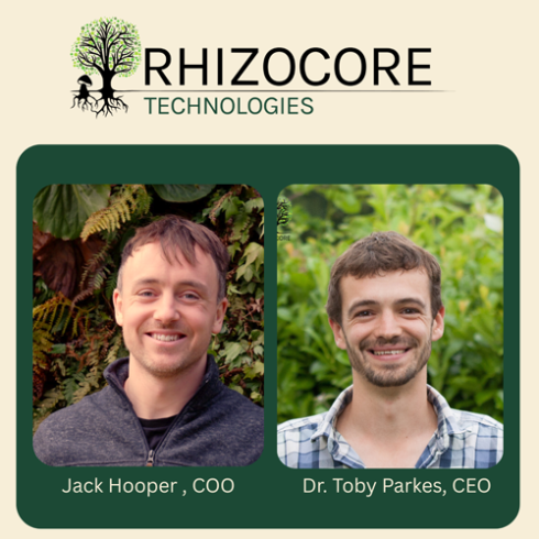 Rhizocore Technologies COO Jack Hooper and CEO and founder Dr Toby Parkes